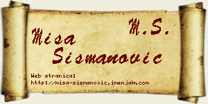 Miša Šišmanović vizit kartica
